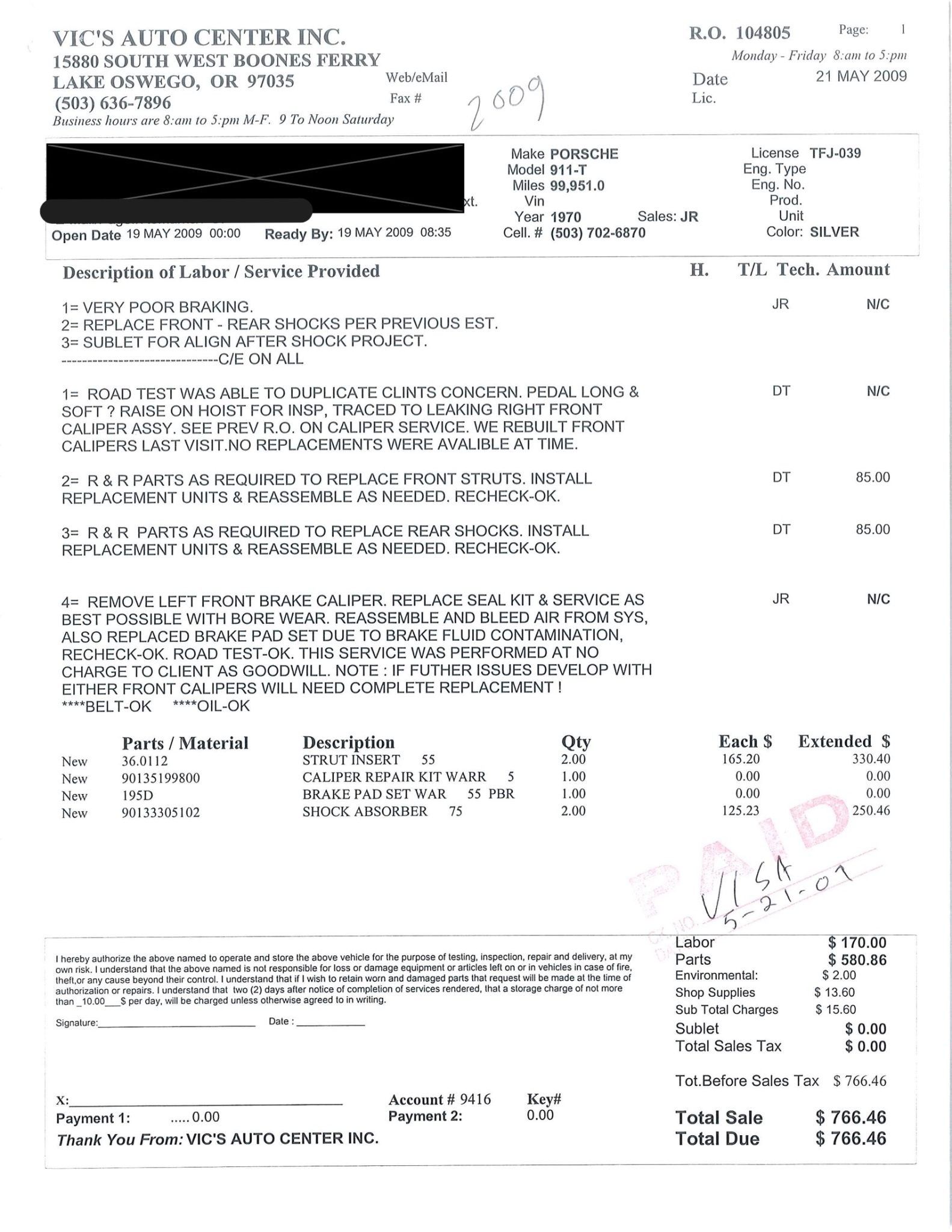 Service record