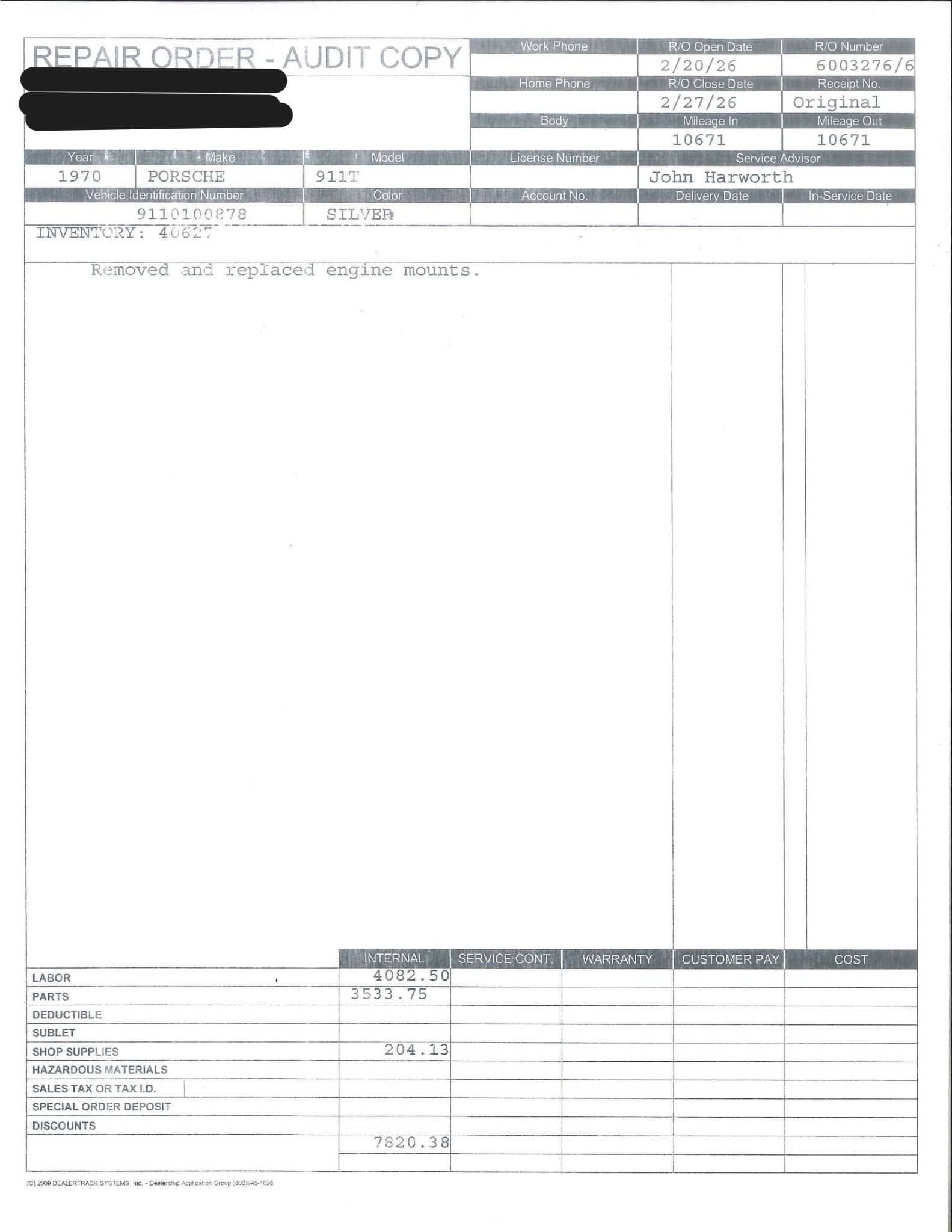Service record