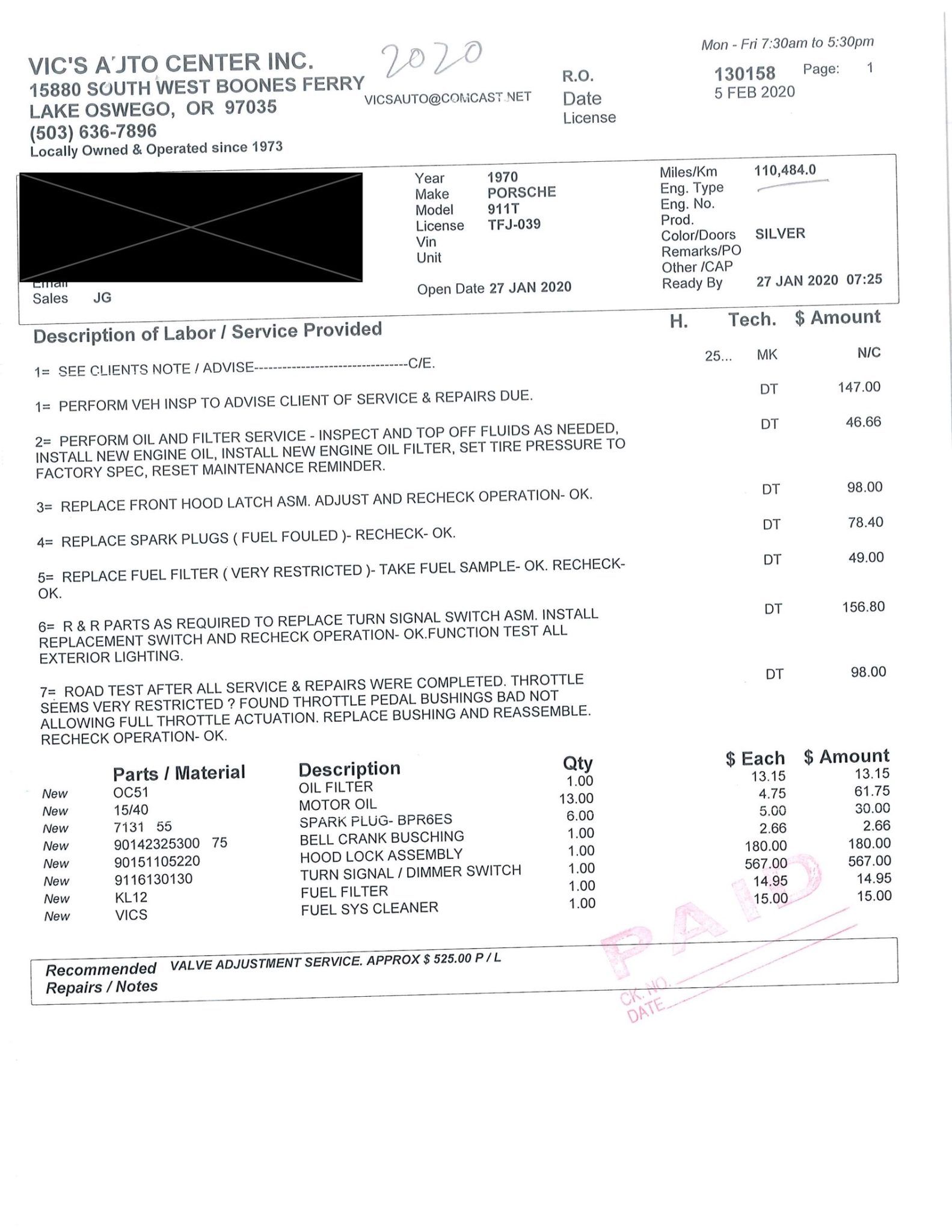 Service record