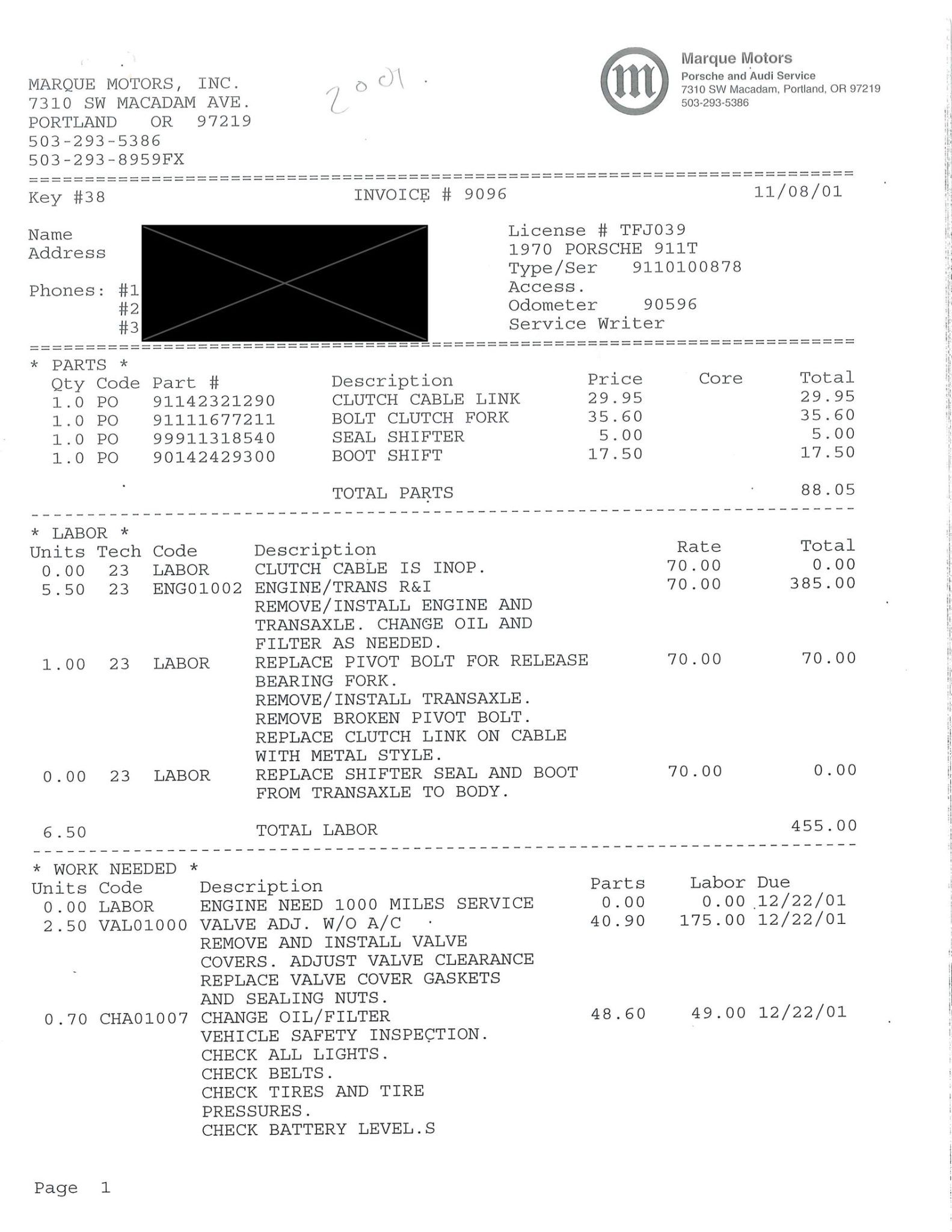 Service record