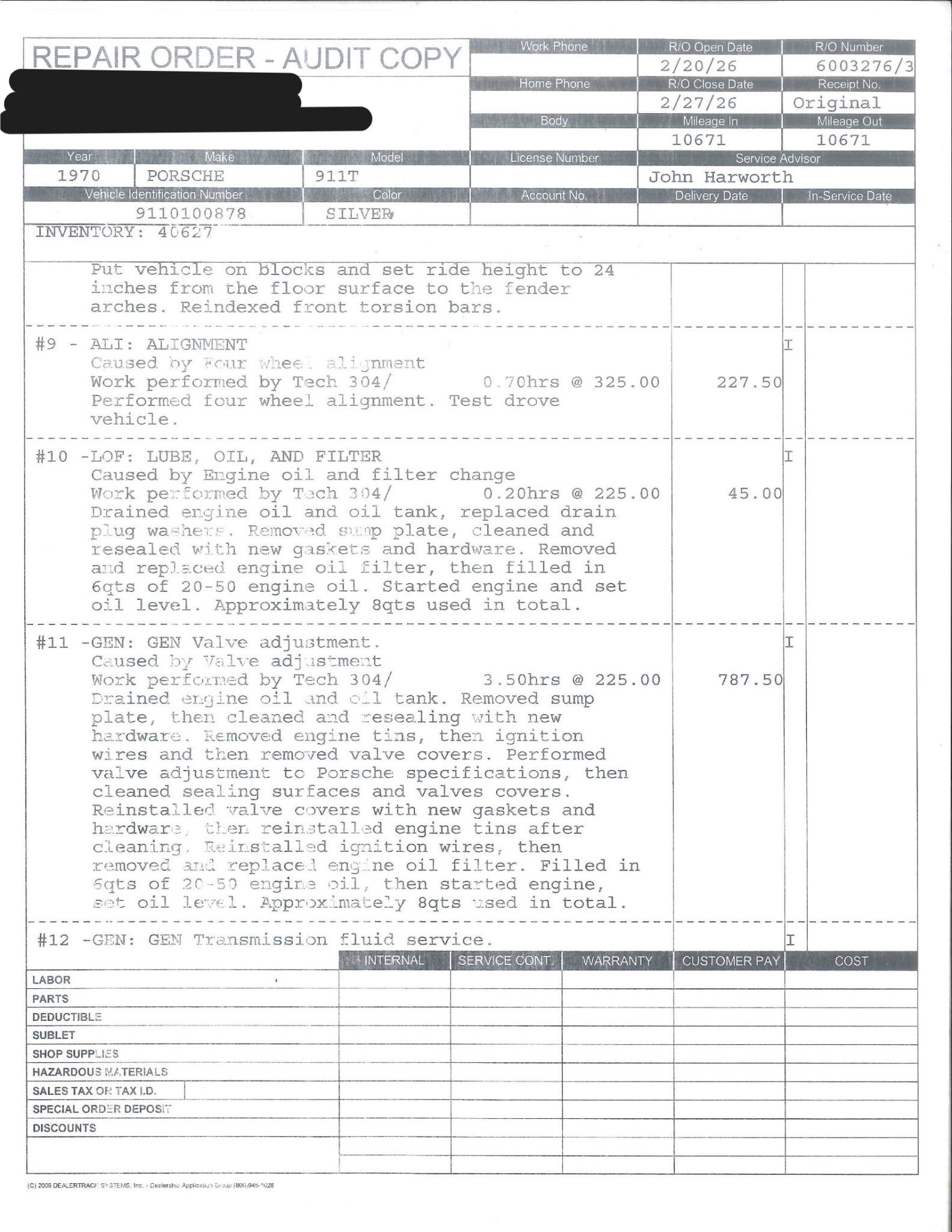 Service record