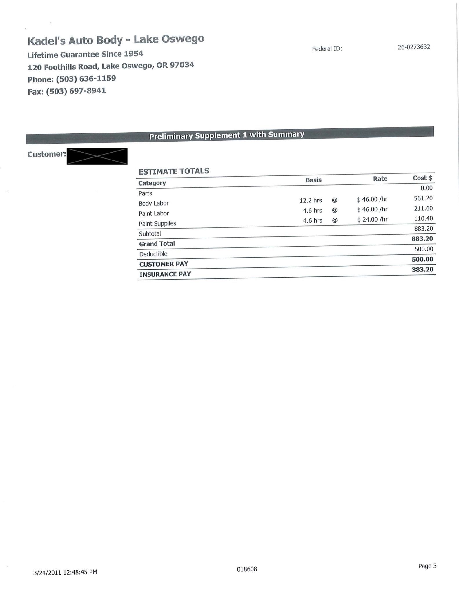 Service record