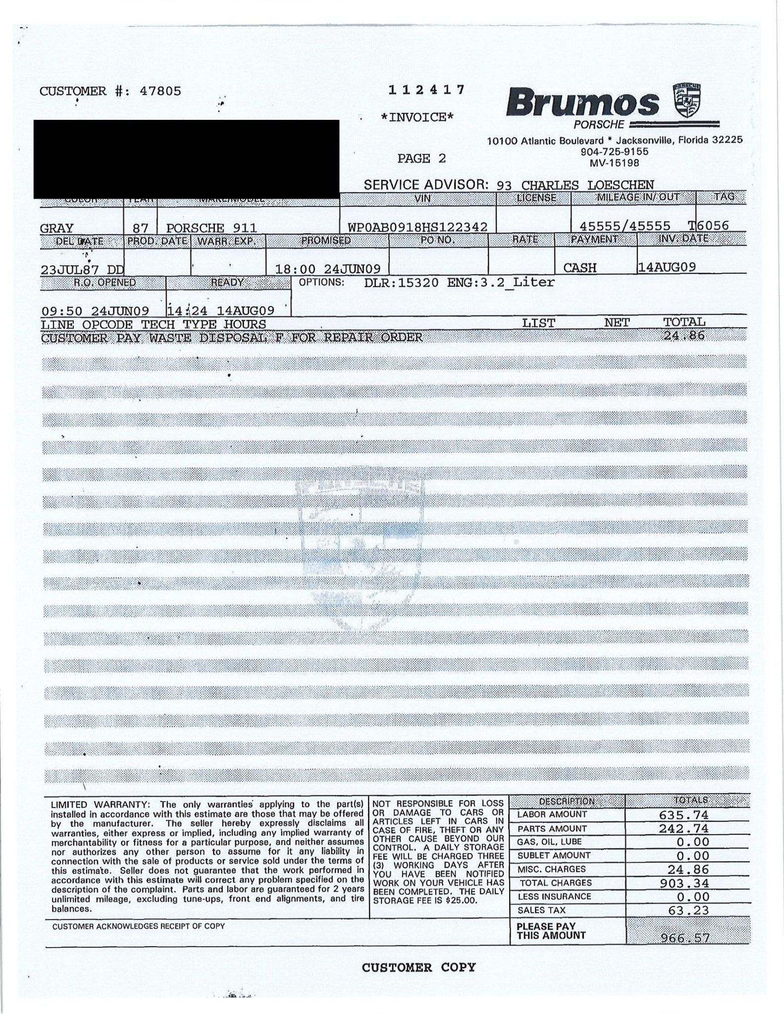 Service record