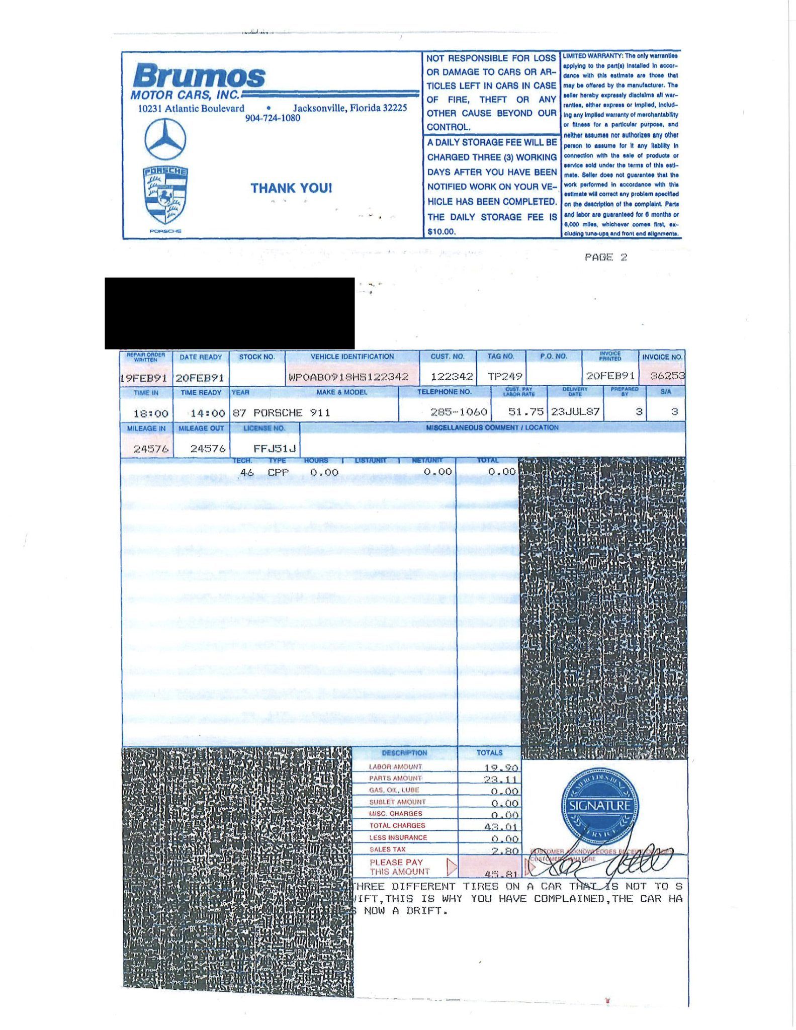 Service record
