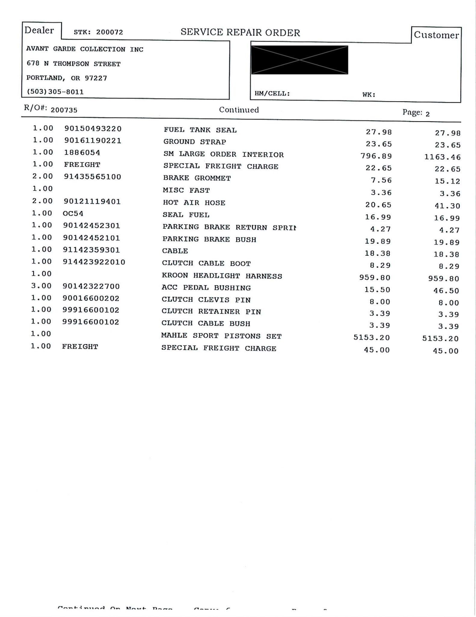 Service record
