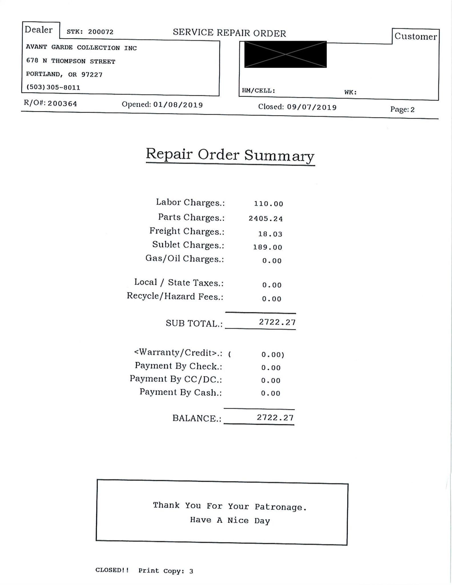 Service record